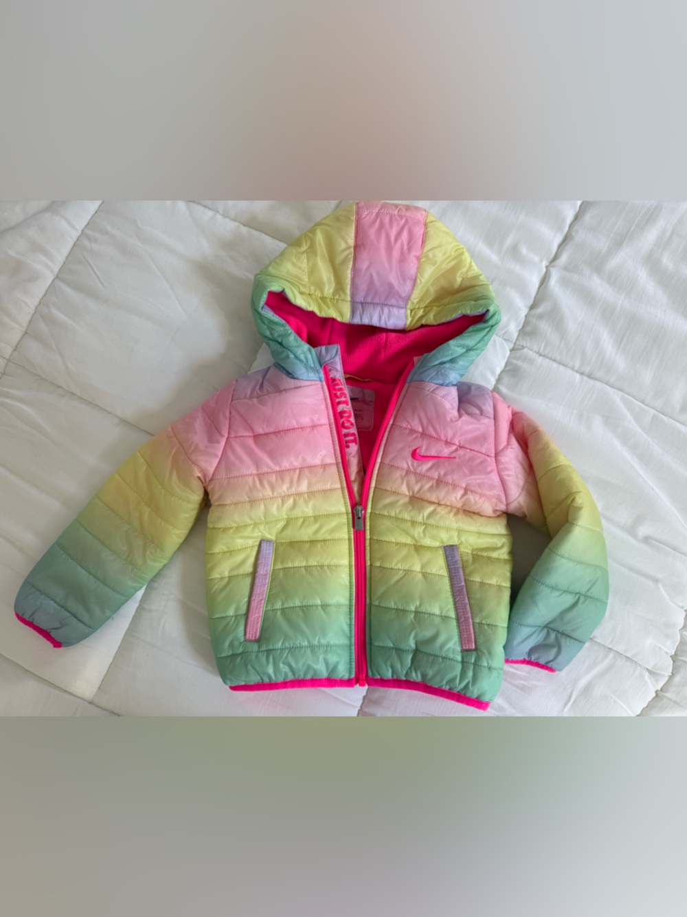 Nike Girls' Rainbow Ombre Puffer Jacket